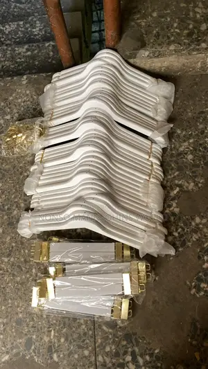 White and Gold Hangers for Display