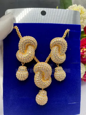 Lovely Zirconia Jewelry Set, Earrings Necklace. And Pendant