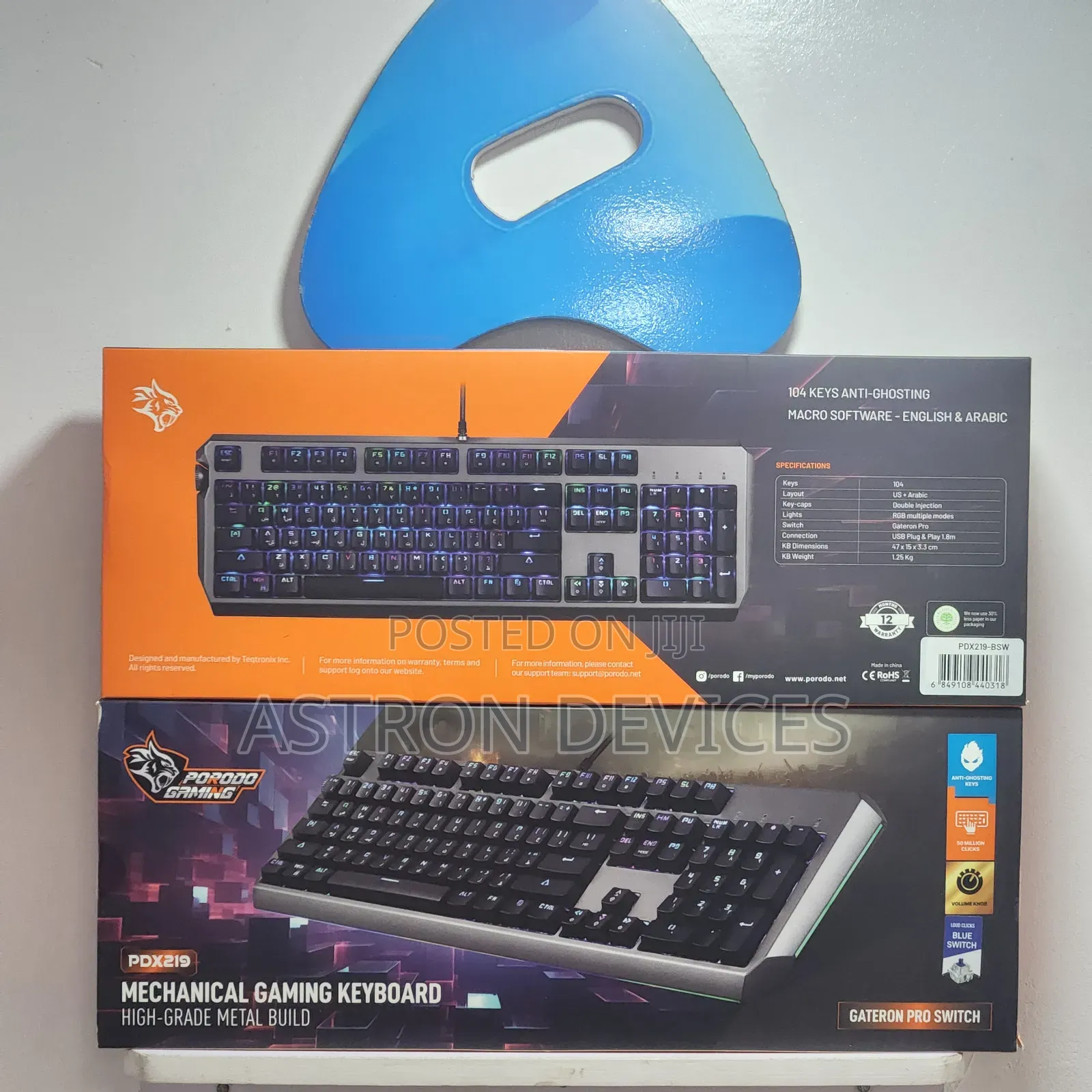 Porodo Gaming Wired Full Keyboard With Gateron Switch