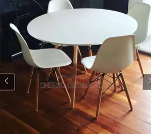 Wooden Table and Chair (Round)