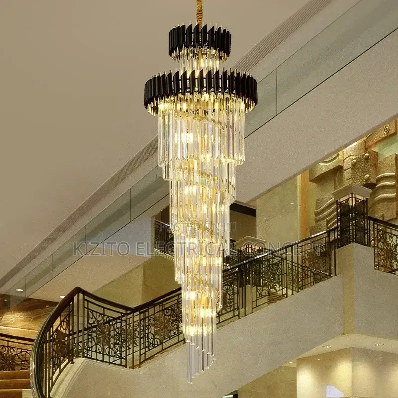 LED Modern Stairs Long Spiral Chandalier