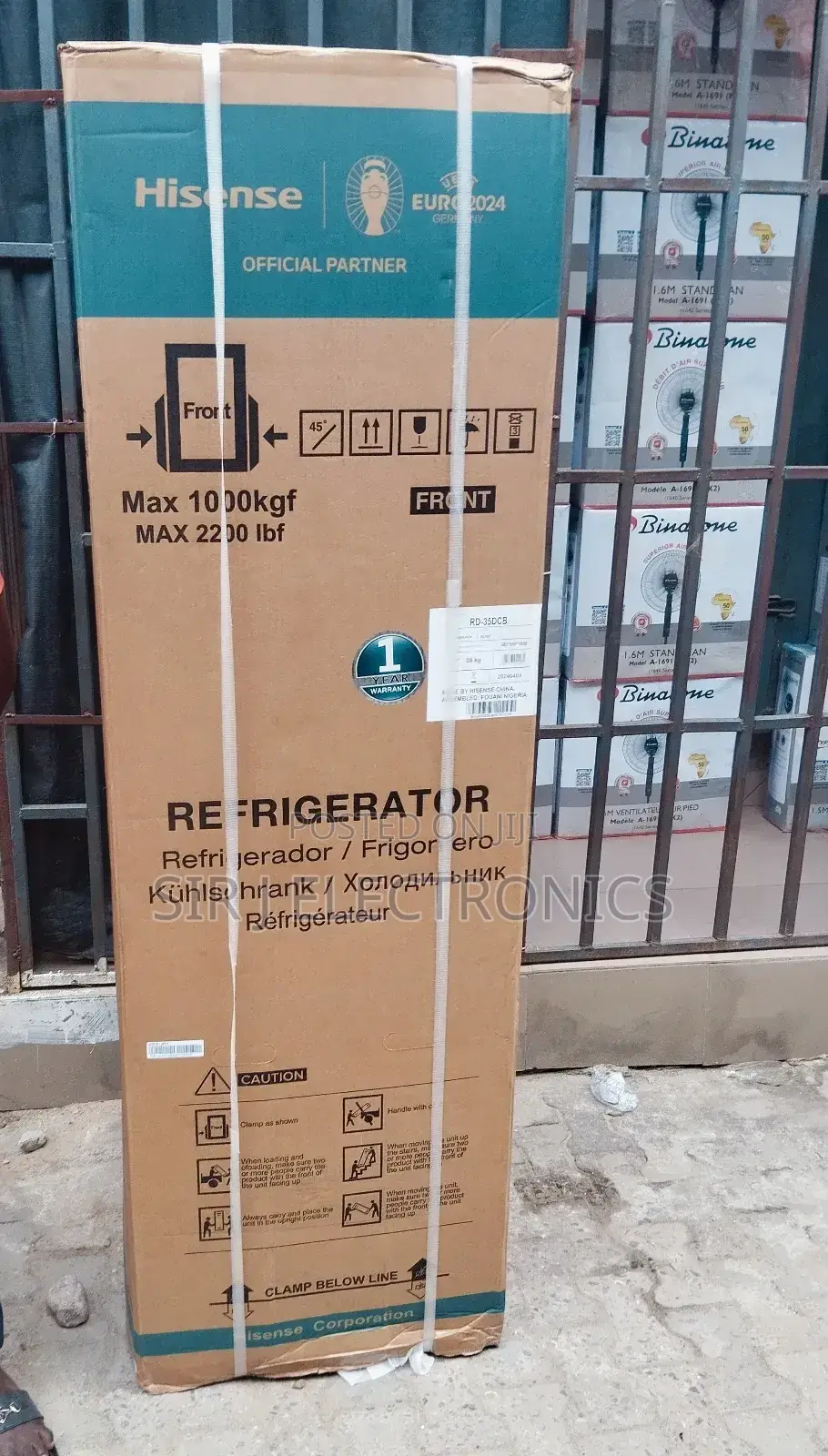 Hisense Standing(Bottom Freezer) Refrigerator With Dispenser