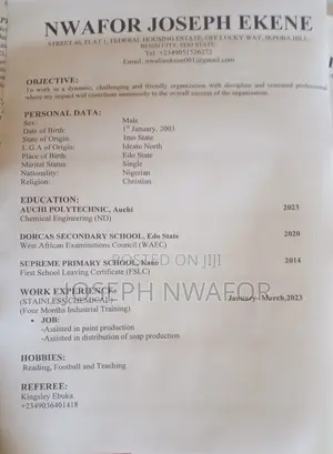 Bartender / Barman CV Available