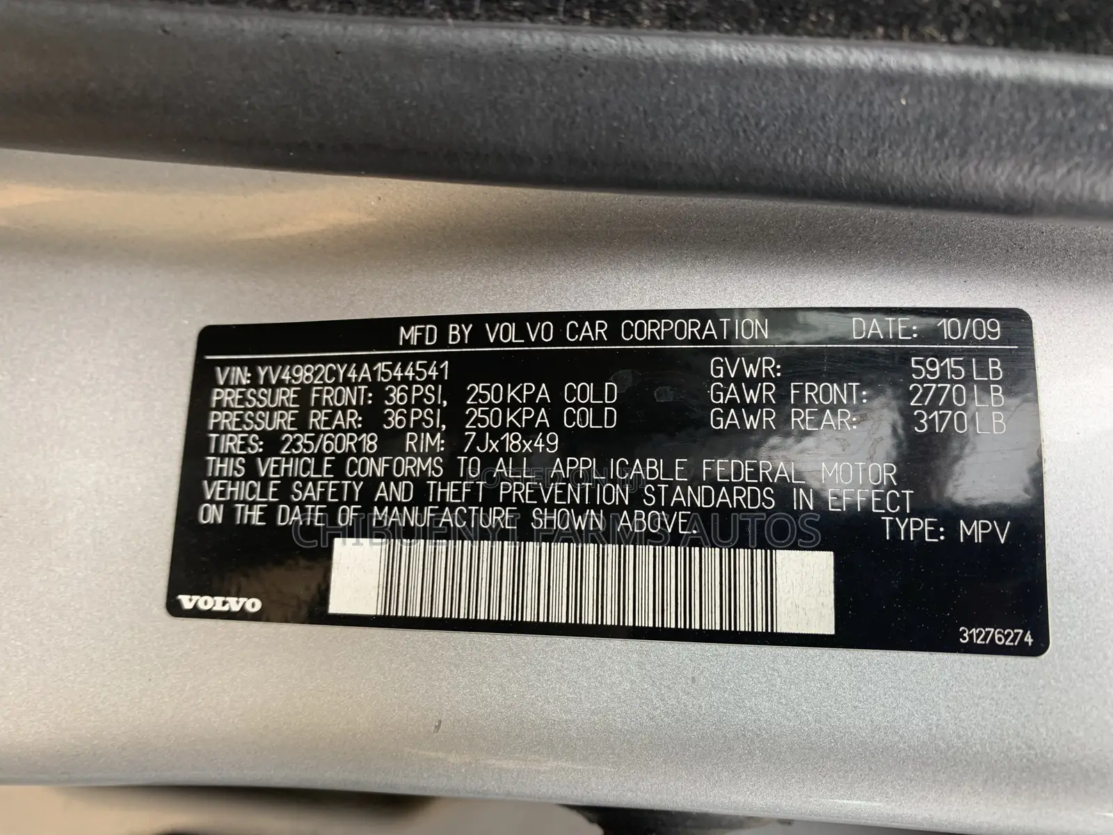 Volvo XC90 2010 Silver