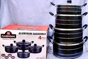 Rashnik Non Stick Aluminium Casserole Pot Set 4pcs