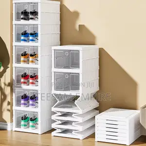 Folding Transparent Plastic Shoes Storage Box