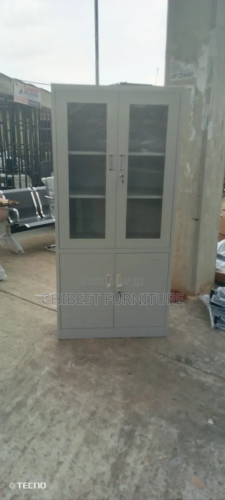 Standard Half Glass File Cabinet