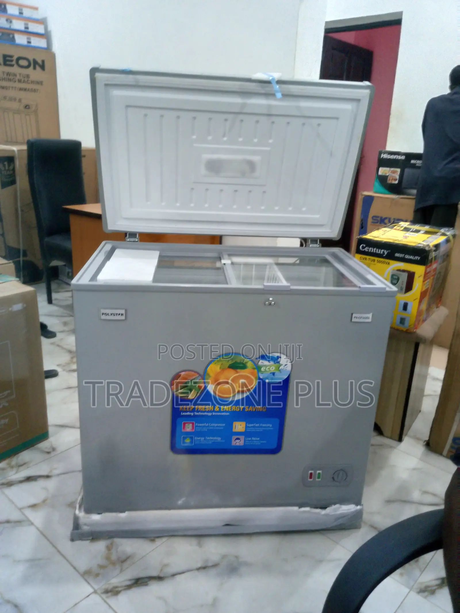Effective Polystar 200L Sliding Glass Door Chest Freezer