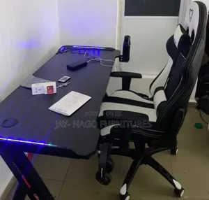 Executive Gaming Table Pure Leather Gaming Chair