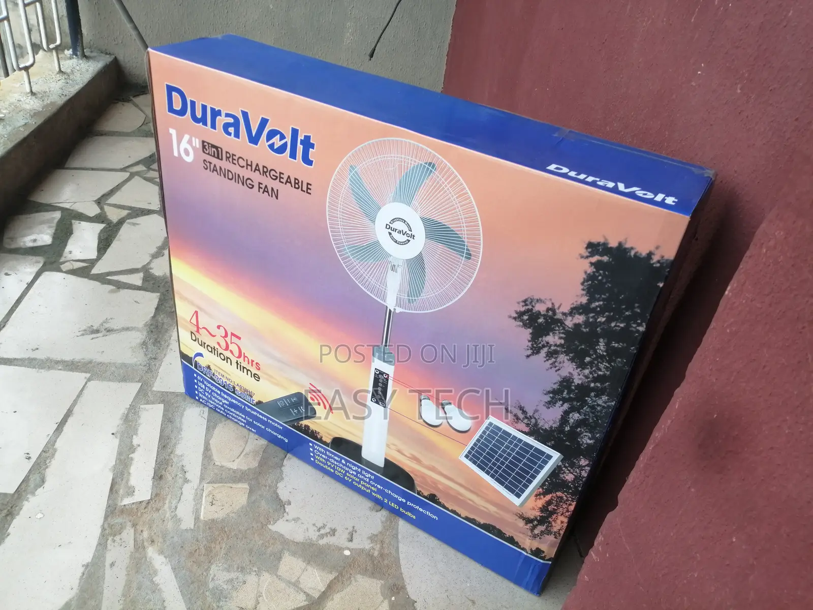 Duravolt 16inches Rechargeable 3in1 Standing Fan