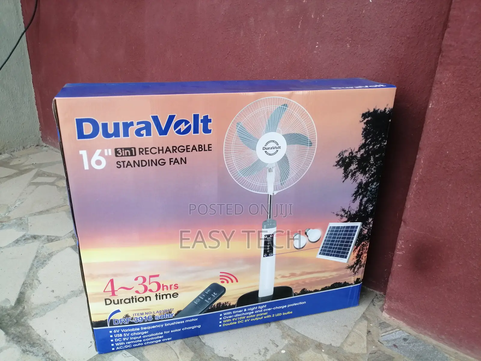 Duravolt 16inches Rechargeable 3in1 Standing Fan