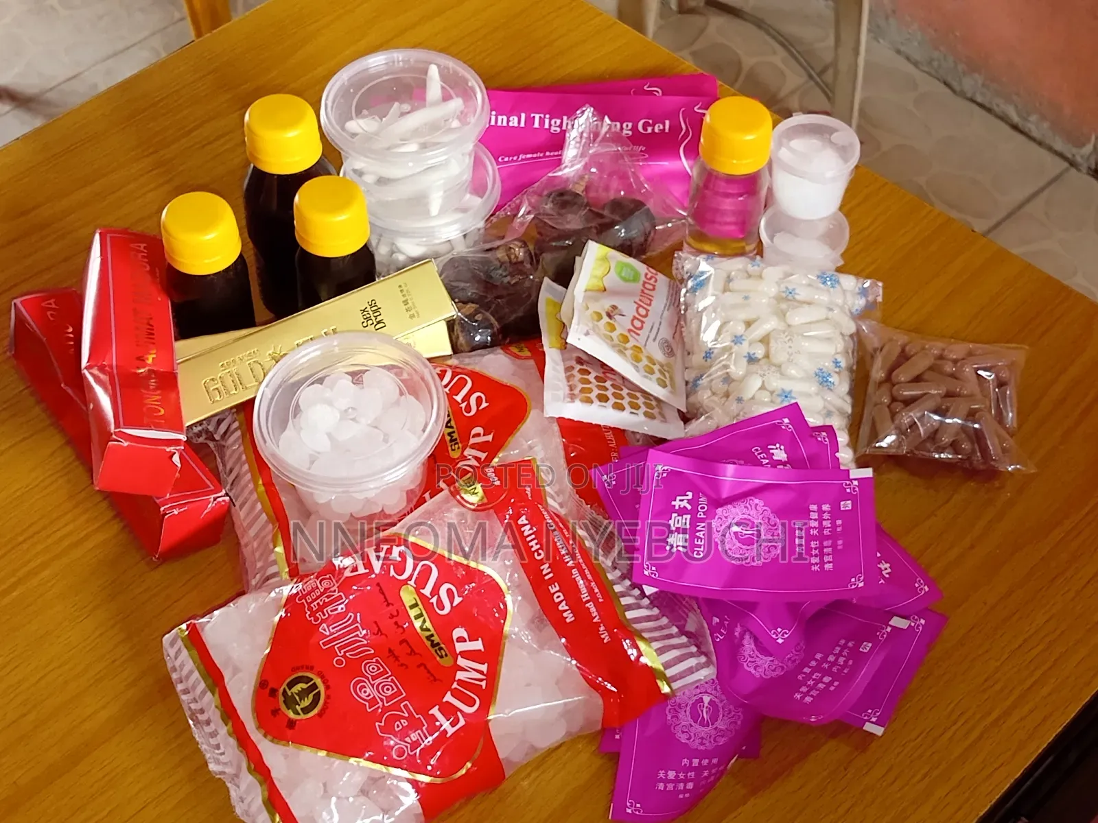 Yoni,Gorontula,Sugarlumps,Boric,Dripping Slippery Pills,Madu