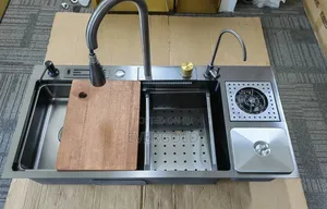 Single Bowl Single Tray Kitchen Sink With Mixer Tap,Cupwash