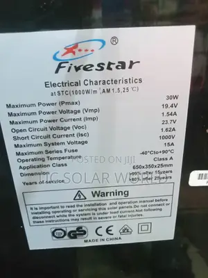 Five-star 30w Solar Panel