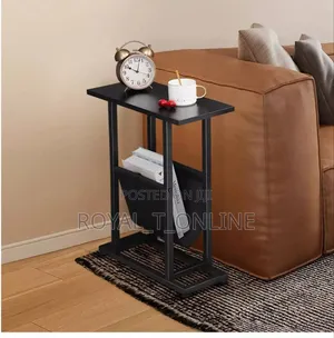 Narrow Bedside Table Lagos. Slim Table With Magazine Holder