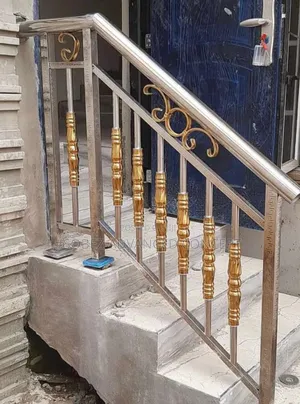 Stainless and Golden Coloured Handrail