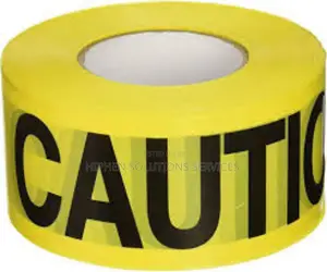 Yellow Caution Barricade Tape Construction