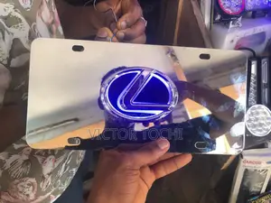 Stainless Plate Number Replacement With Lexus LED Logo