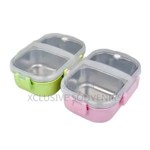 Crisper 2 Compartment Stainless Steel Air-tight Lunch Box