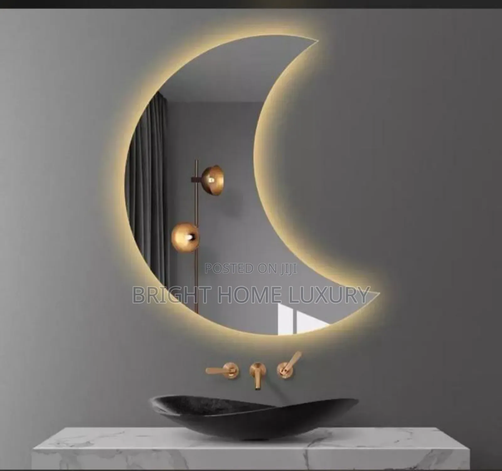 Moon Shape Wall Mount Led Mirror