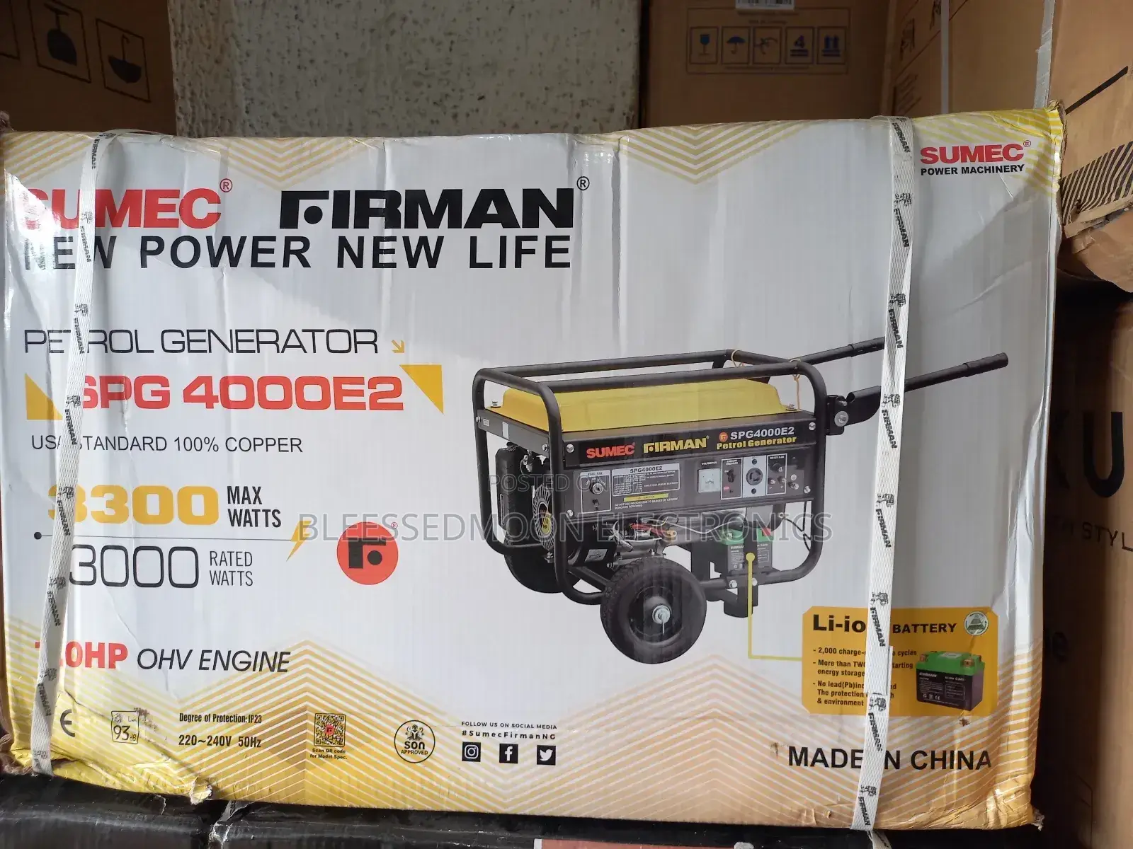 Sumec Fireman Generator Model Spg4000e2 Cooper Coil