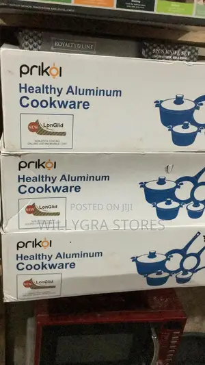 Prikoi Cookware Set, Non Stick Coating Long Lasting Marble