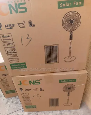 Jons Rechargeable Solar Standing Fan/Solar Panel
