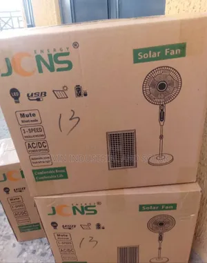 Jons Rechargeable Solar Standing Fan/Solar Panel