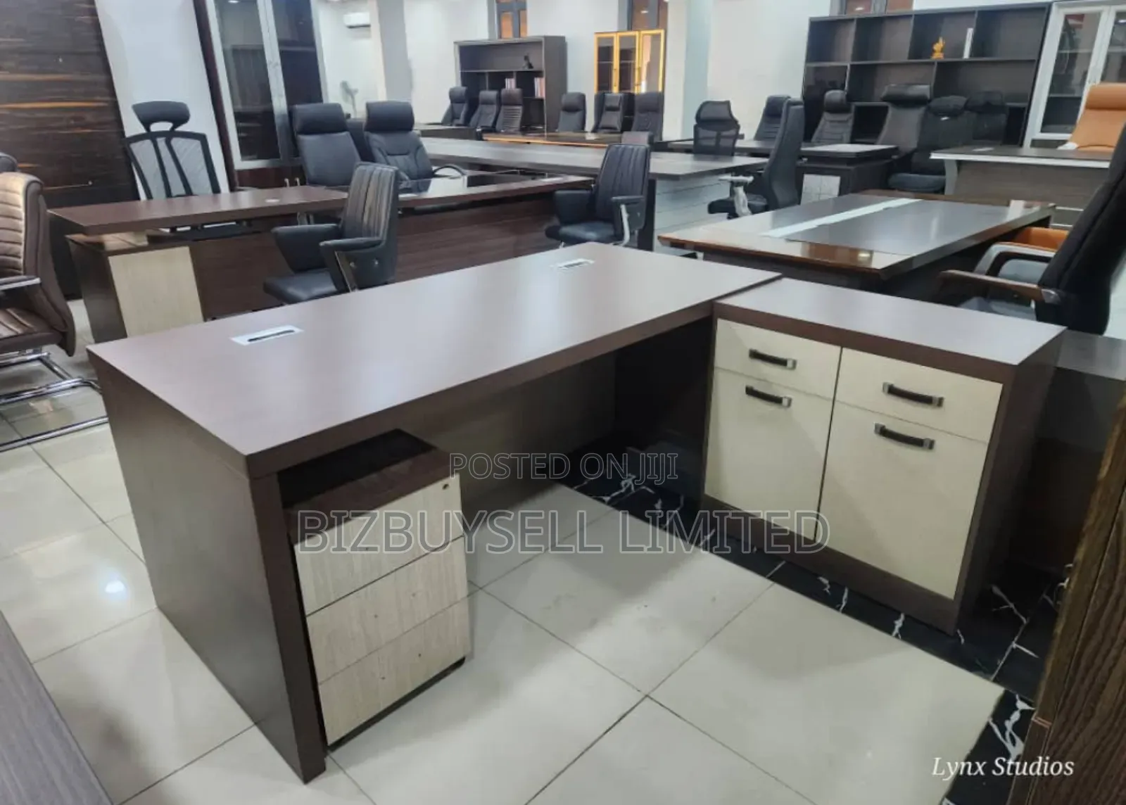 2 Mitres Super Executive Office Table With Extension and Mobile Drawer