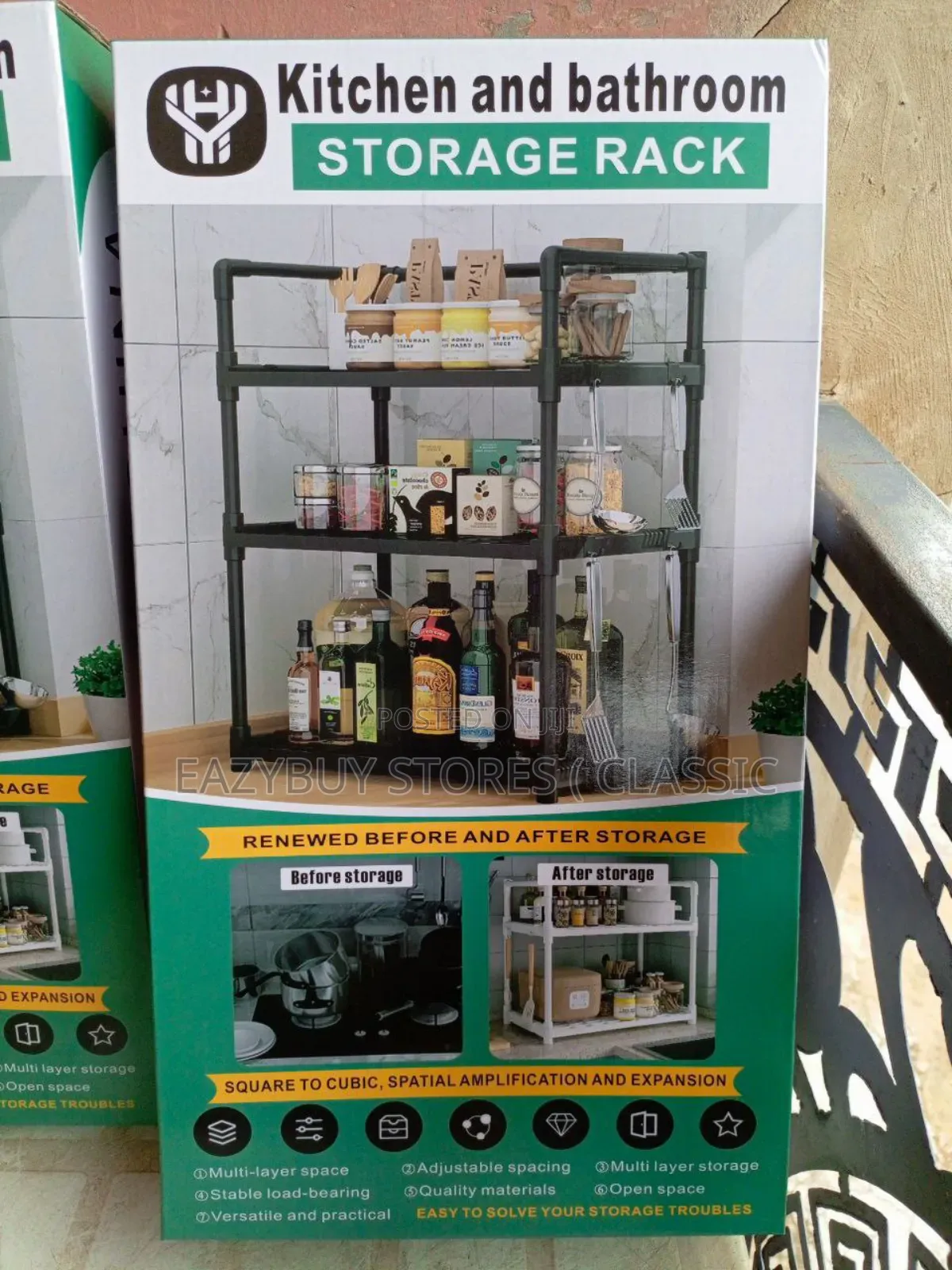 3 Layer Kitchen and Bathroom Storage Rack