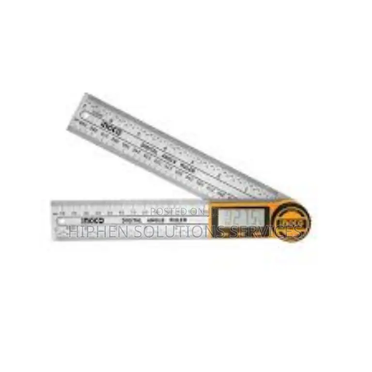 Silver Stainless Steel Digital Angle Ruler