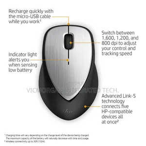 HP Envy 500 Wireless Rechargeable Mouse With Adjustable