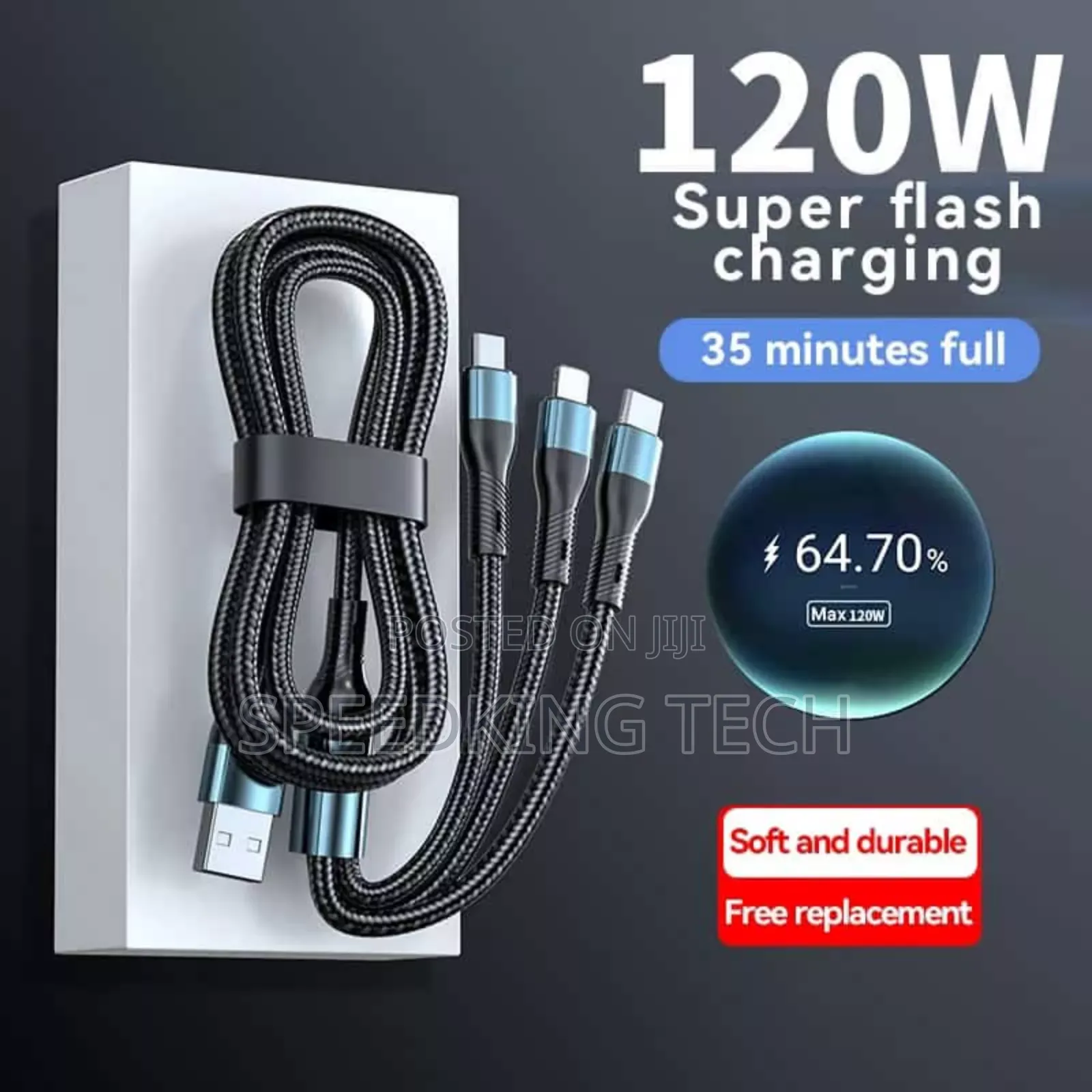 Original DEPIN 120watts Fast Charger Cables