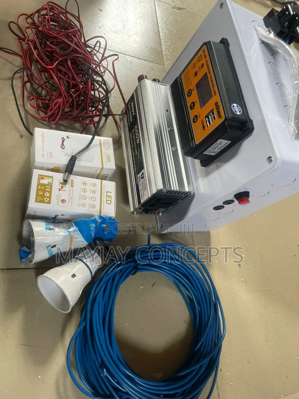 1000w Solar Generator+Panel+Bulb for Tv/Laptop/Fan/Blender