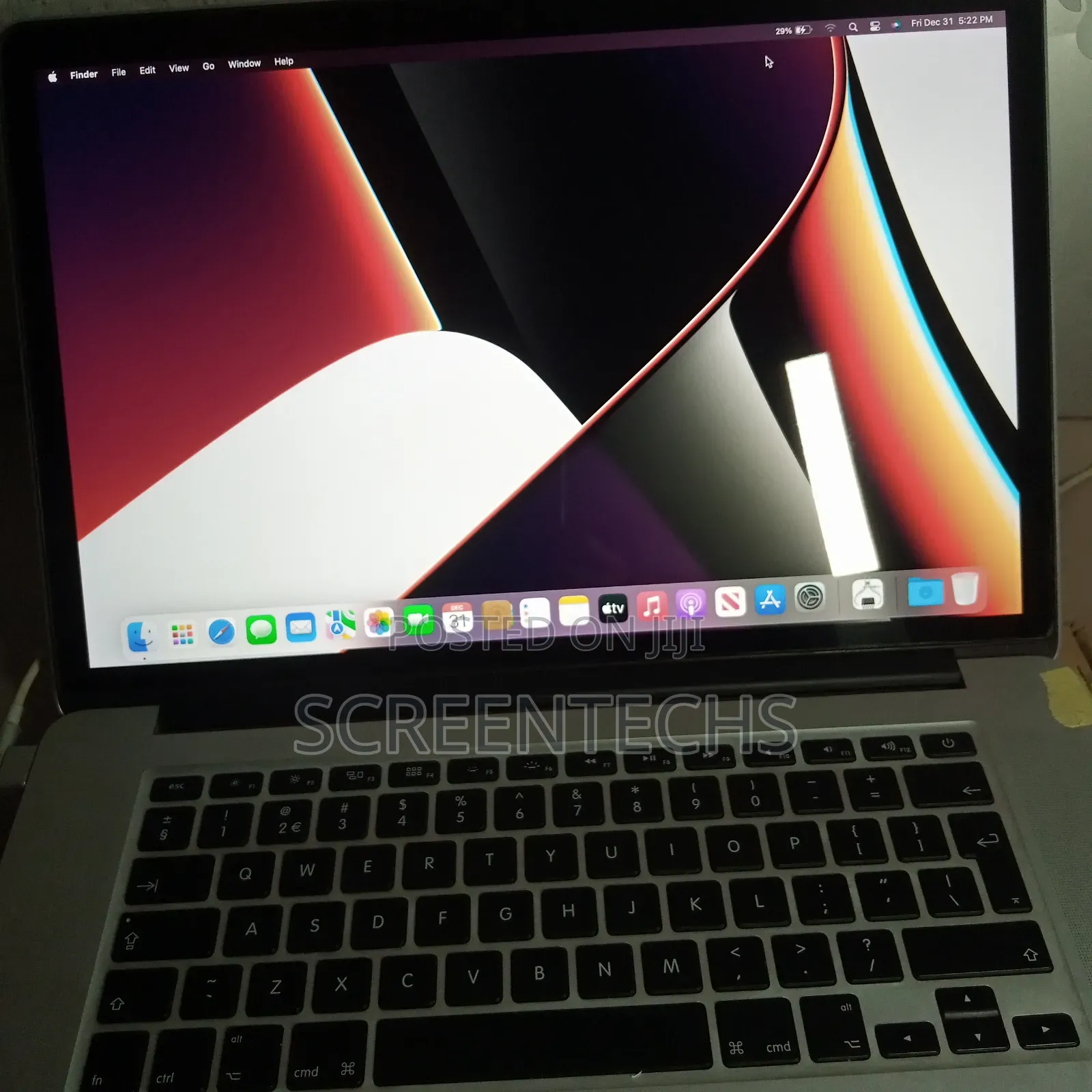 Macbook Decolonized Screen With Dirty Ink Stains