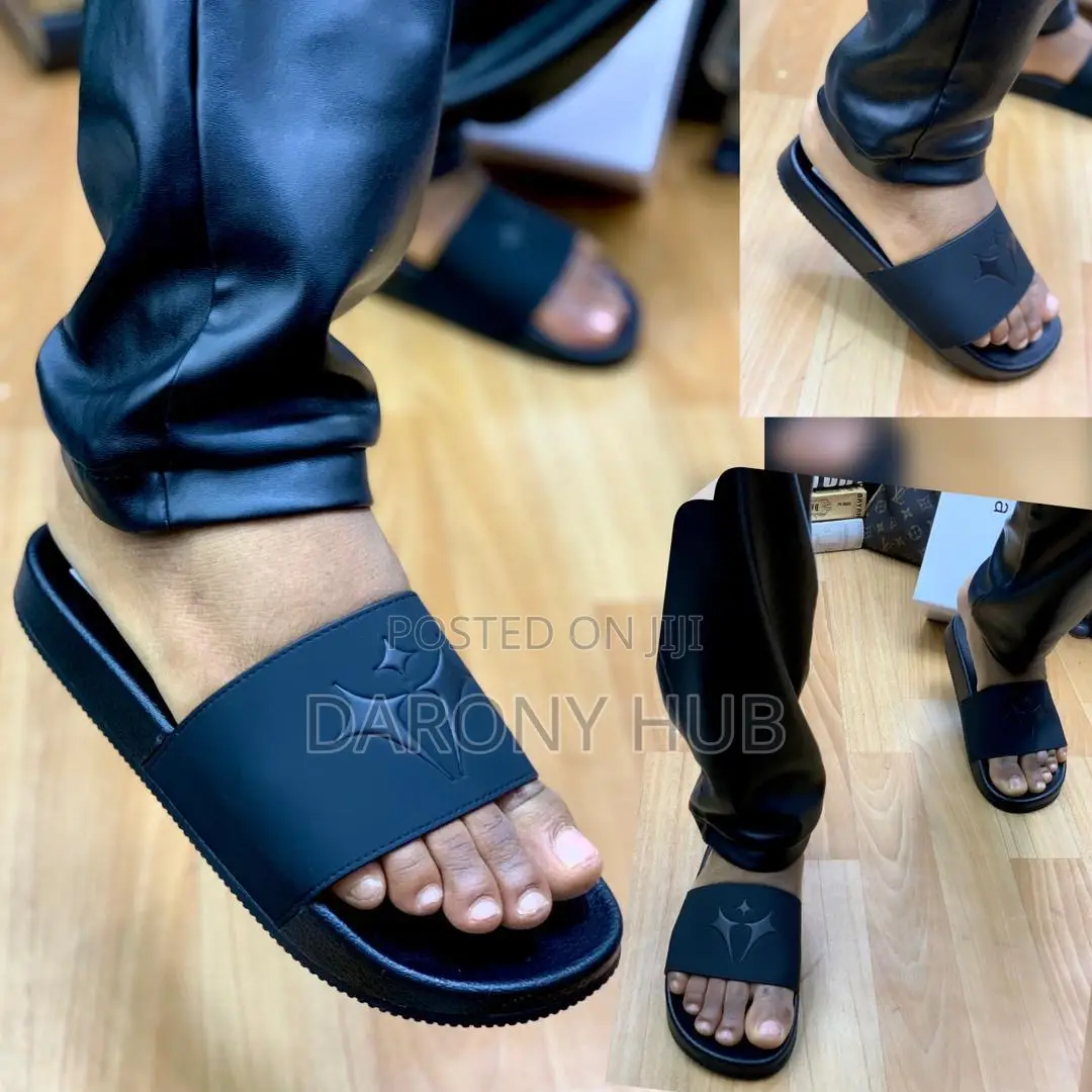 DESIGNER Black Slides_top Quality