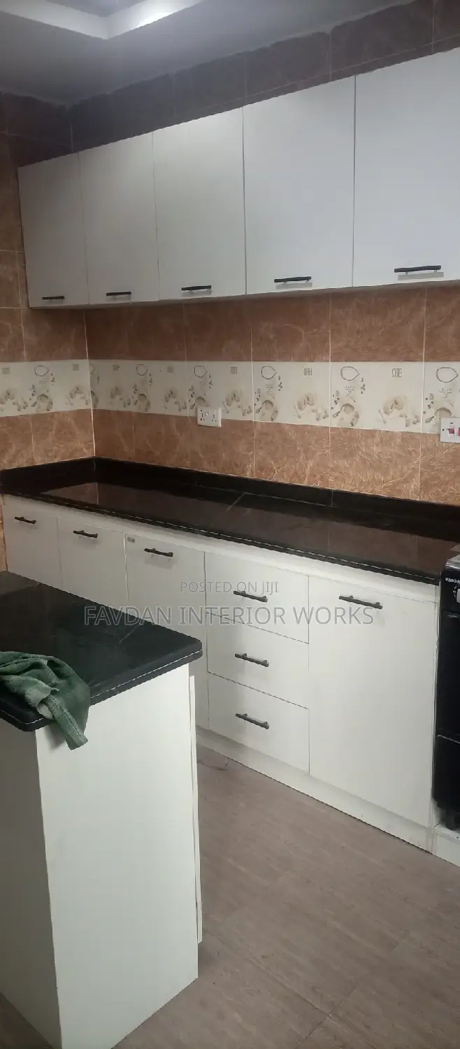 Modern Kitchen Cabinet With Marble Top