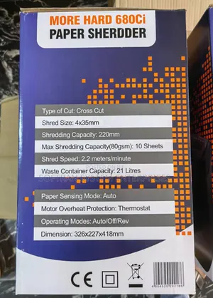 More Hard 680ci Paper Shredder