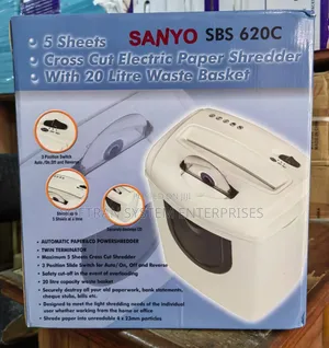 Sanyo SBS 620c 5 Sheets Paper Cd Shredder