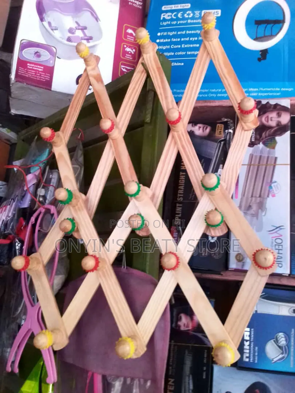 Wooden Wig Hanger