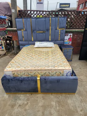 Quality 4.5by6 Upholstery Padded Bed Frame With One Bed Side