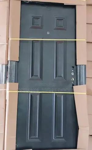 7ft By 3ft Harmony Steel Door Black (6 Panel)
