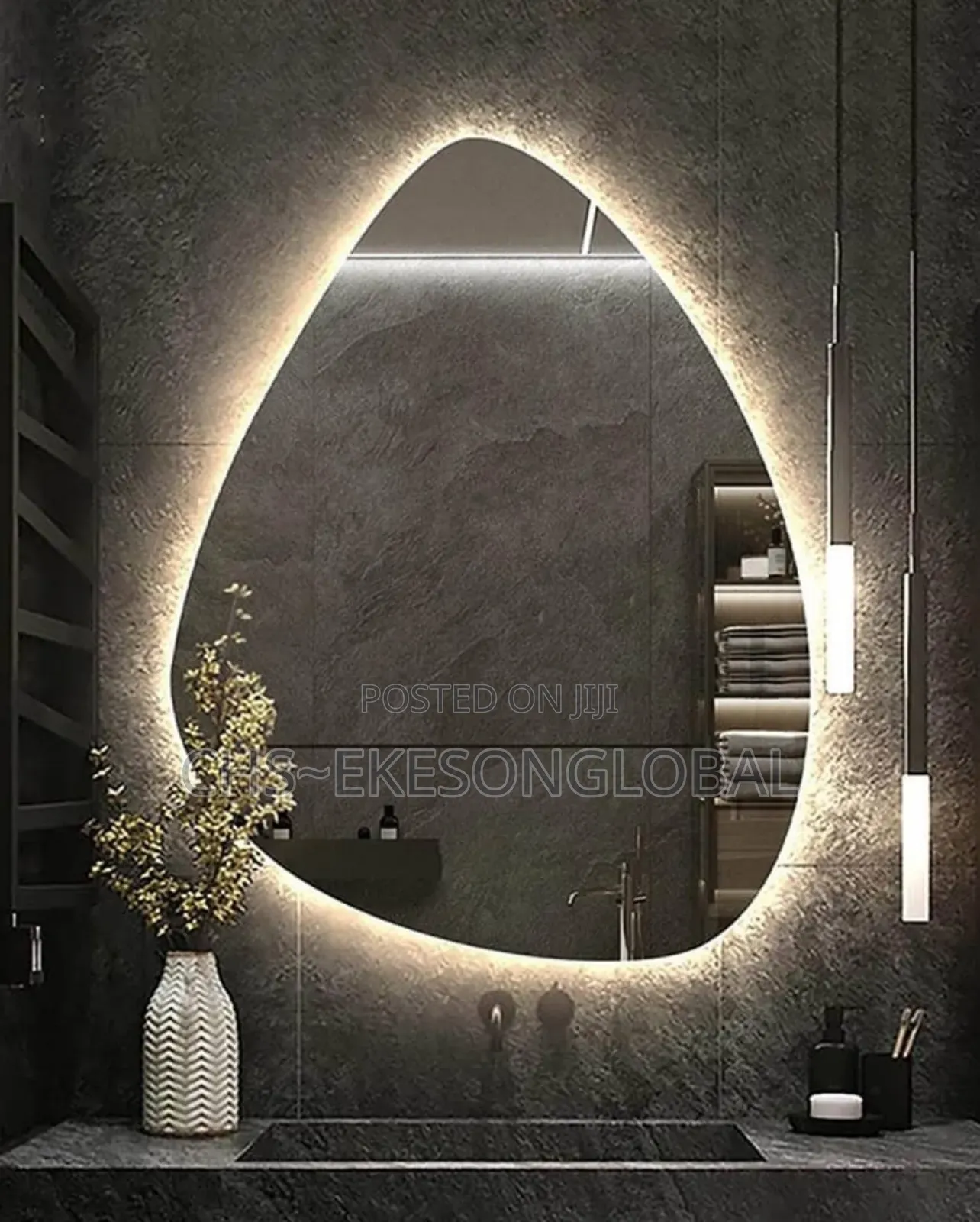 Latest Shapeless Design Led Mirror With 3color Light
