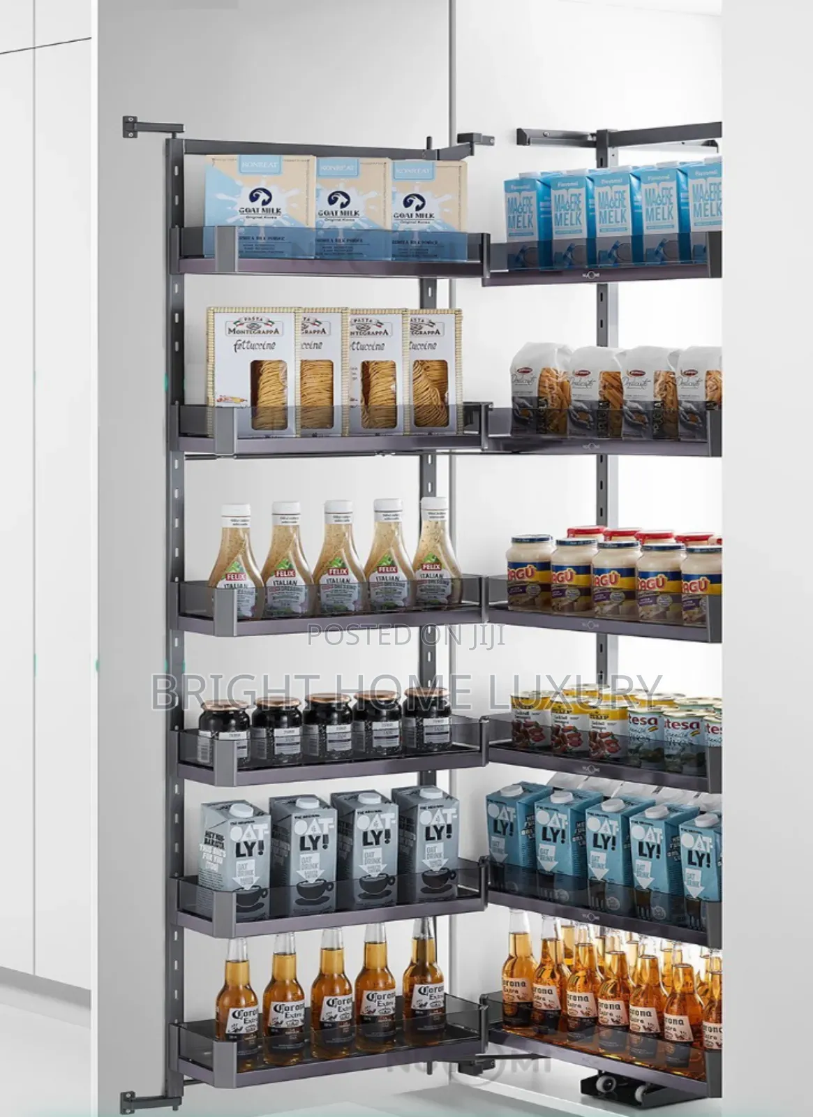 Luxury Kitchen Pantry Unit Organizer Glass Series
