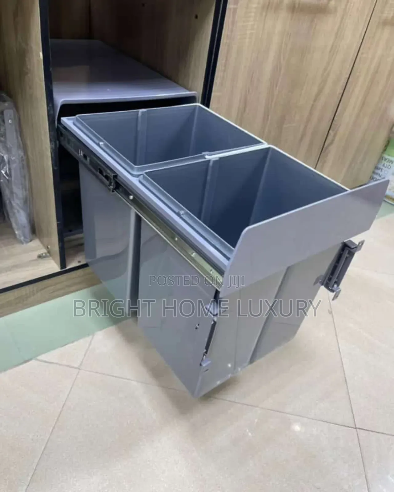 Kitchen Cabinet Plastic Sliding Pull-Out Waste Bin