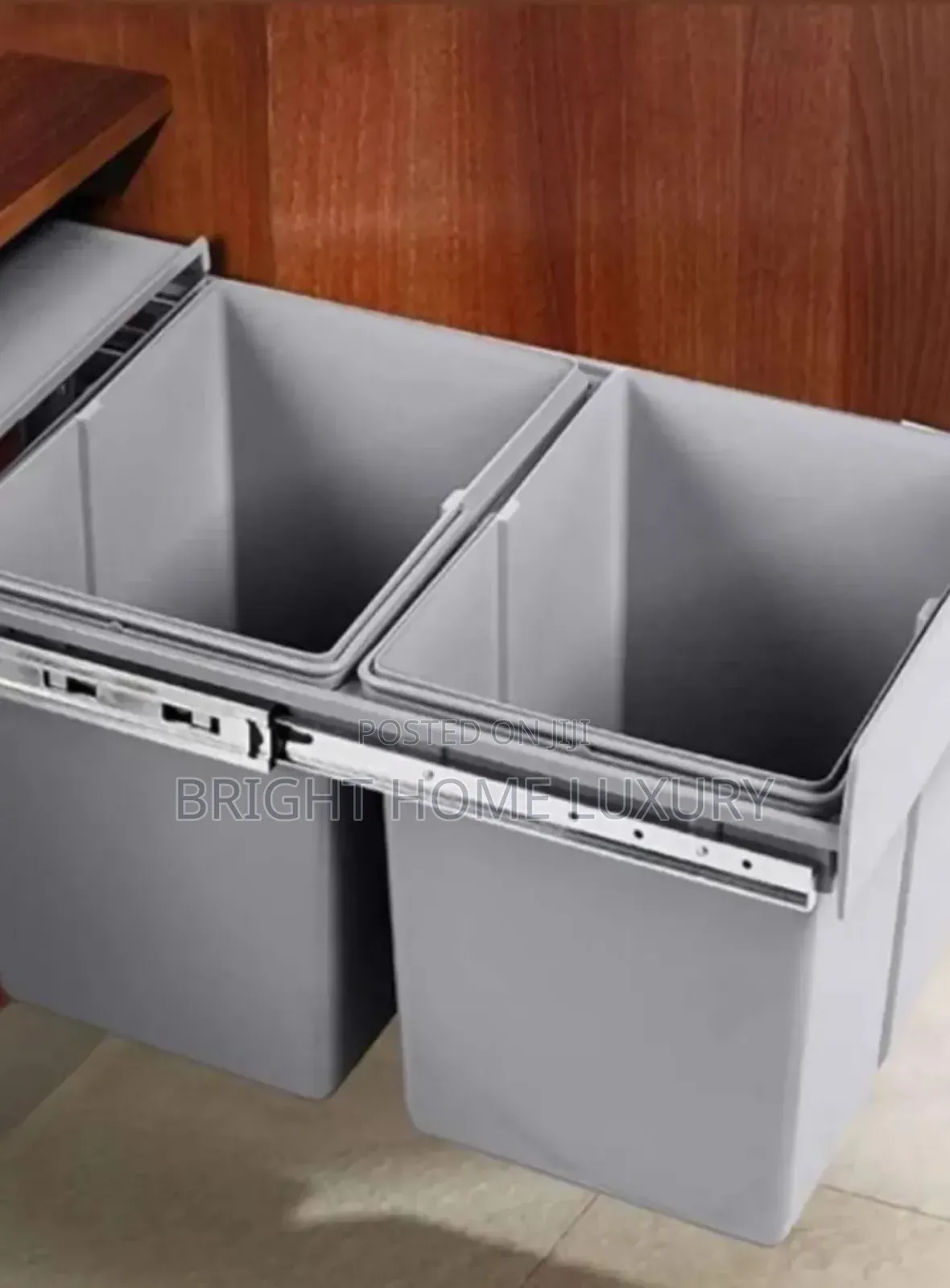Kitchen Cabinet Plastic Sliding Pull-Out Waste Bin