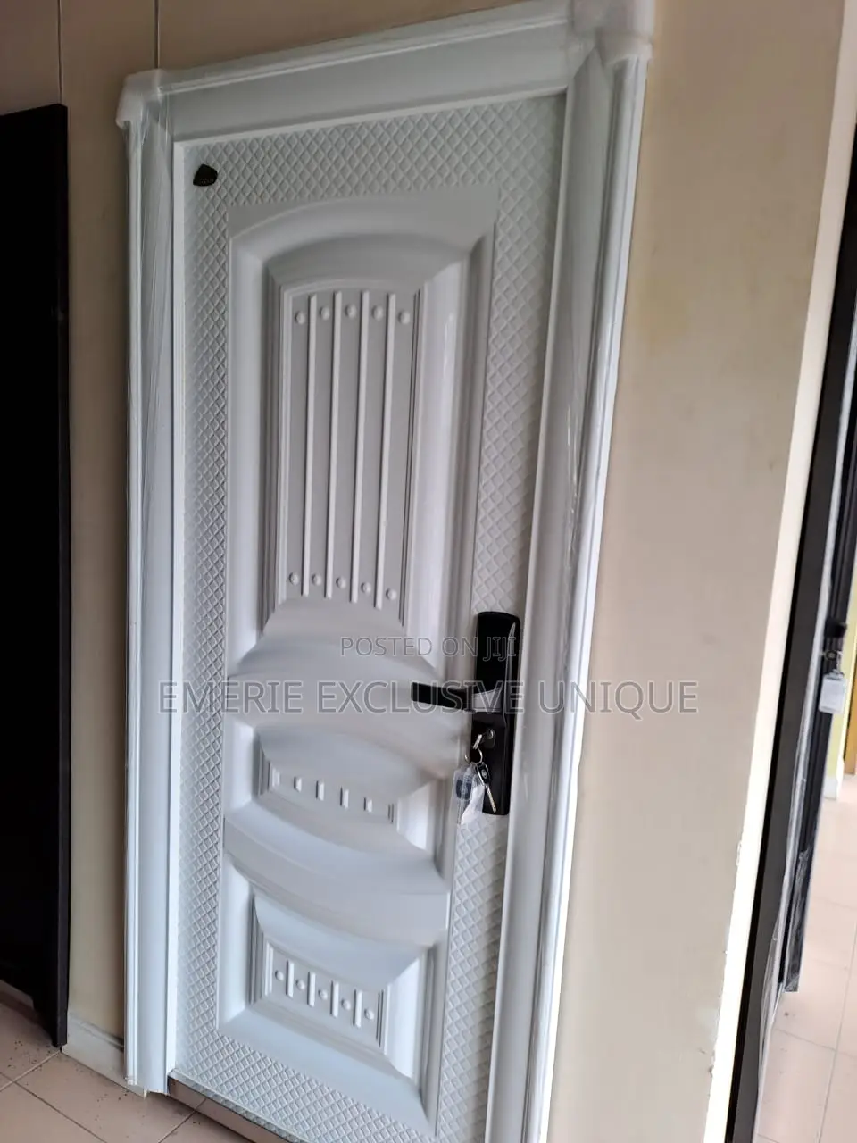 3ft. White Galvanized Garman Security Steel Door
