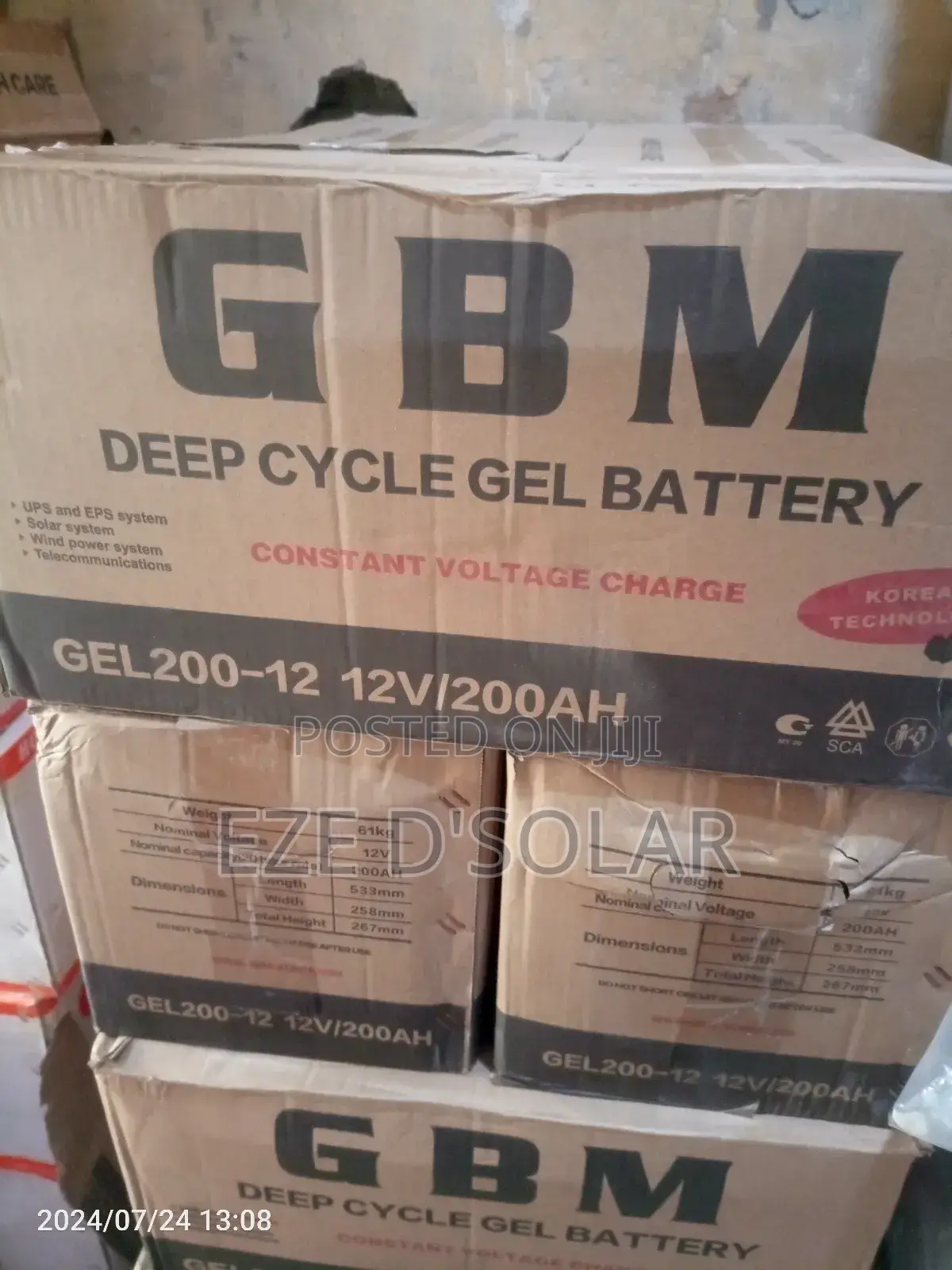 200ah/12v G B M Battery