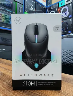 Photo - Alienware Wired/Wireless Gaming Mouse 610m-Light,Lunar Light