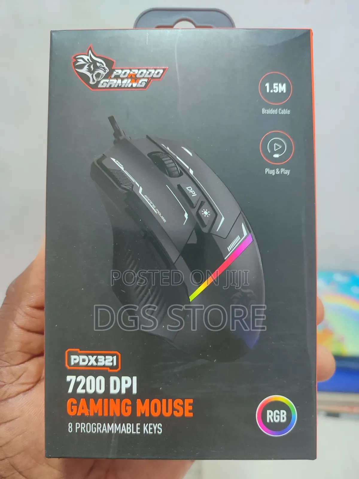 Porodo Gaming PDX 321 7200 DPL Gaming Mouse 8 Programmable